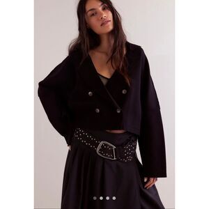 Free People We The Free Sadie Crop Sweater Blazer
